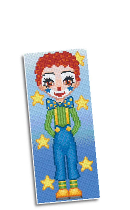 Clown Peter Three [3] Baseplates PixelHobby Mini-mosaic Art Kit